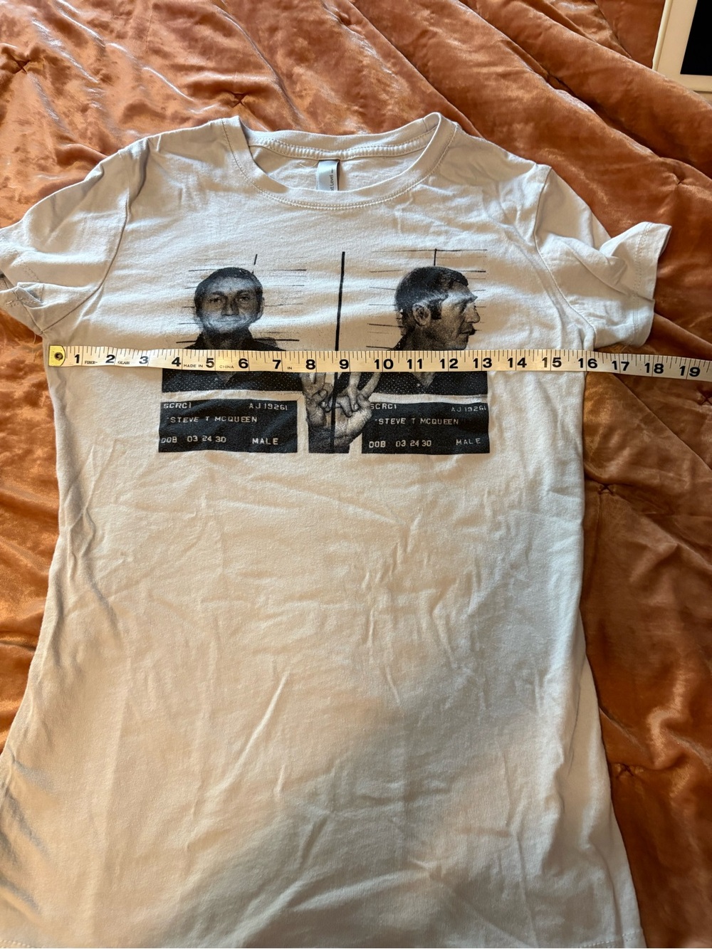 Steve McQueen King of Cool Short Sleeve Mugshot Tshirt - Picture 6 of 6